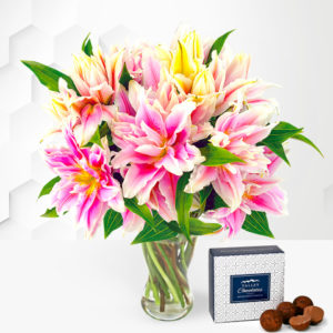 Double-Flowering Lilies - White Lilies Bouquet - Flower Delivery - Next Day Flower Delivery - Flowers By Post - Send Flowers