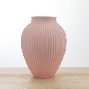 Grooved Pink Olpe Vase